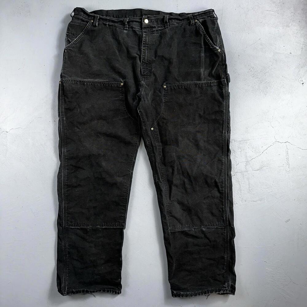 Carhartt VTG Double Knee Carpenter Pants USA B01 BLK Black Act 42x31